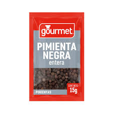 Condimento Gourmet Pimienta Negra Entera 15 grs.