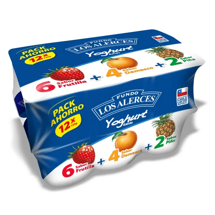 Pack Yoghurt Los Alerces 3 Sabores 120 grs.