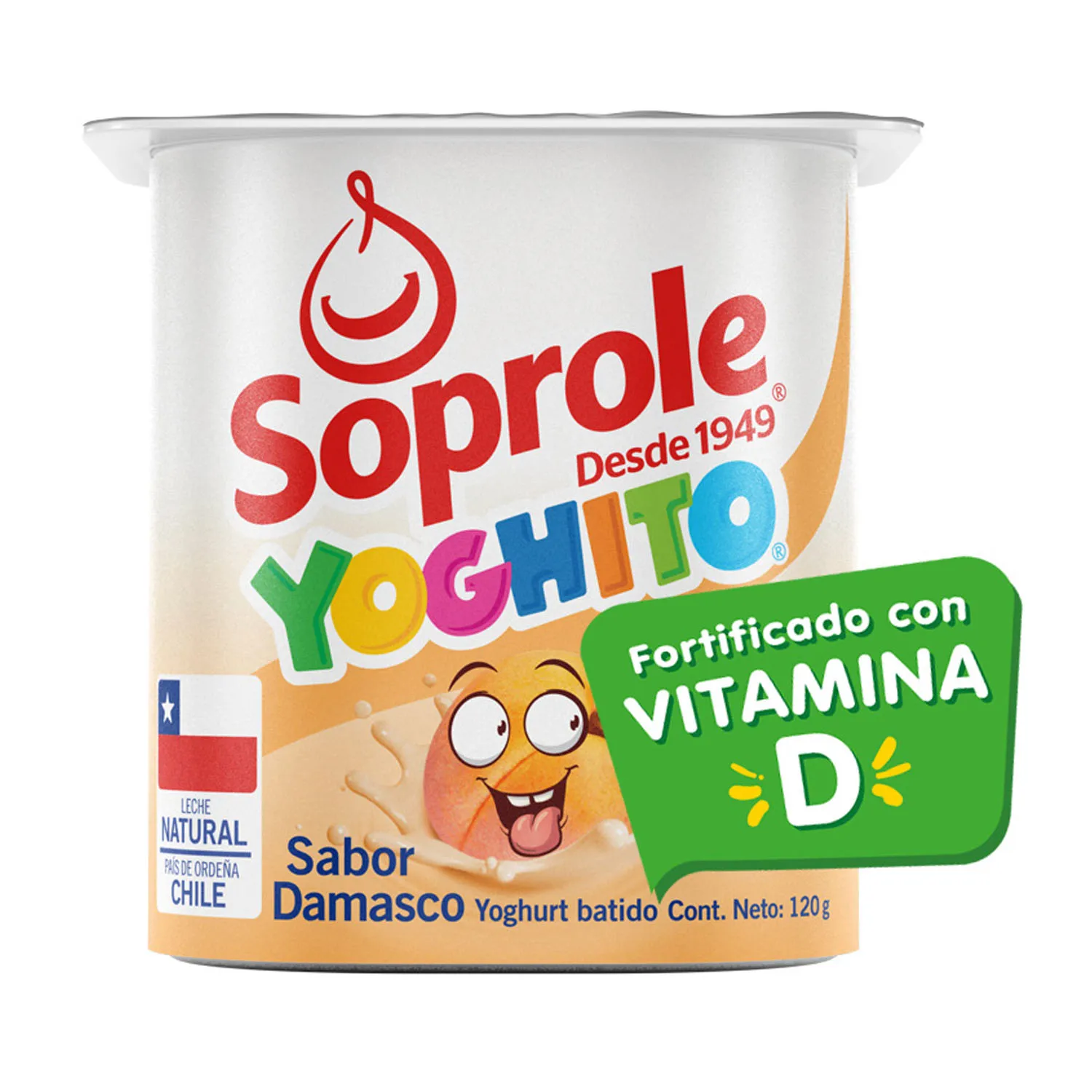 Yoghurt Batido Damasco Soprole 120 grs.