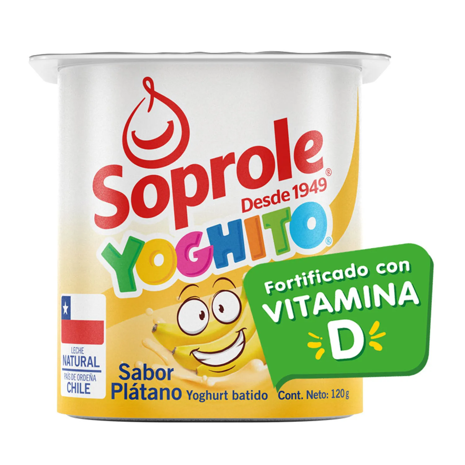 Yoghurt Batido Plátano Soprole 120 grs.
