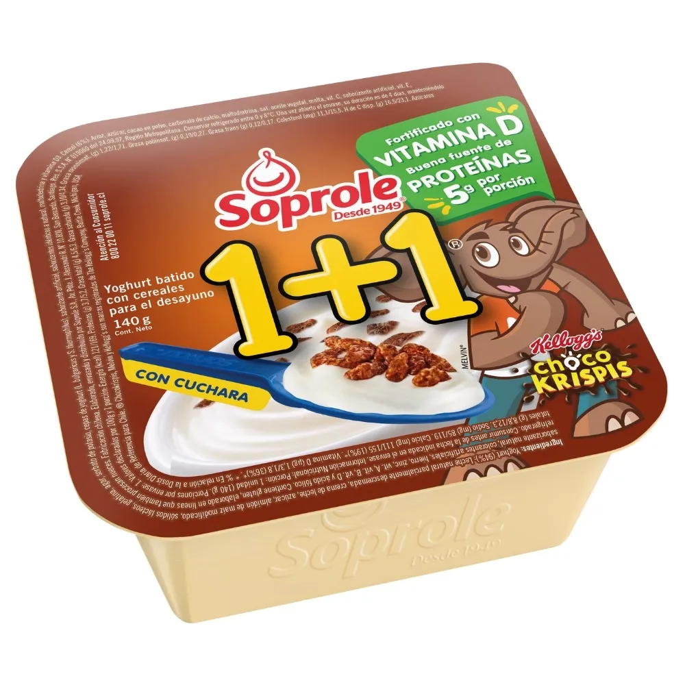 Yoghurt Soprole 1+1 Chocokrispi 140 g