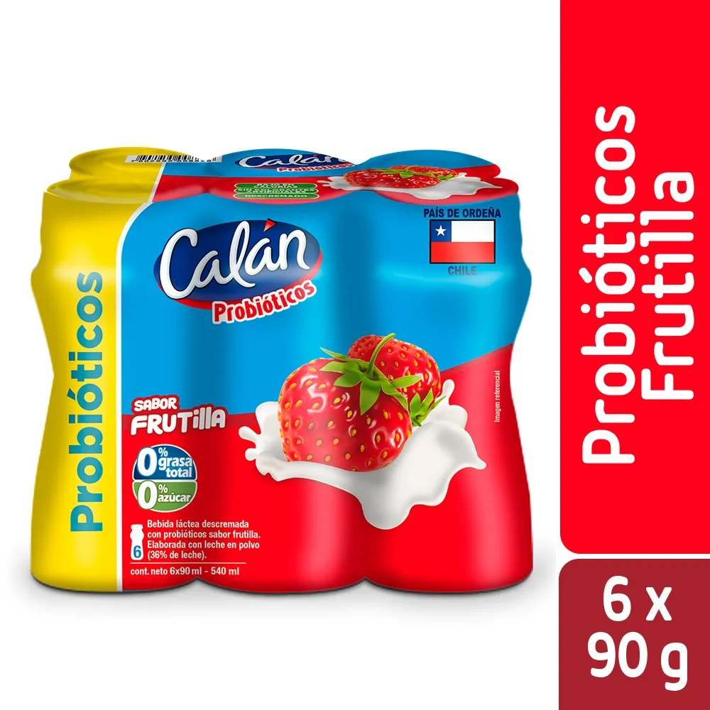 Probiótico Calan Calán Frutilla 90 g 6 un