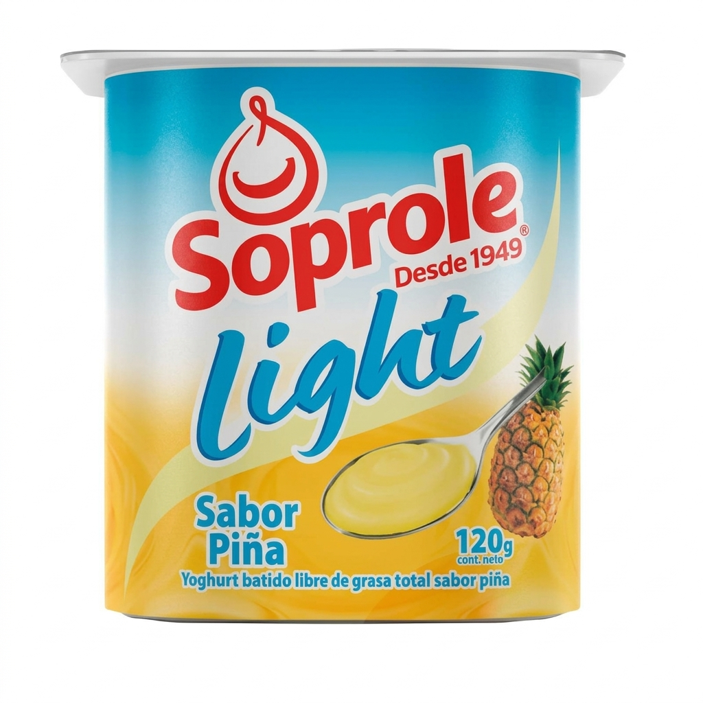 Yoghurt Soprole Light Piña 120 grs.
