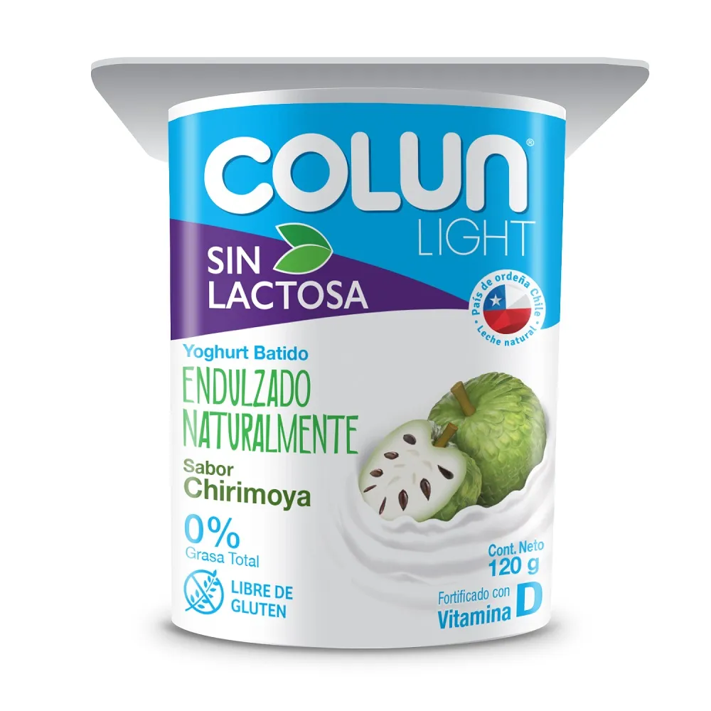 Yoghurt Colun Light sin Lactosa Chirimoya 120 grs.