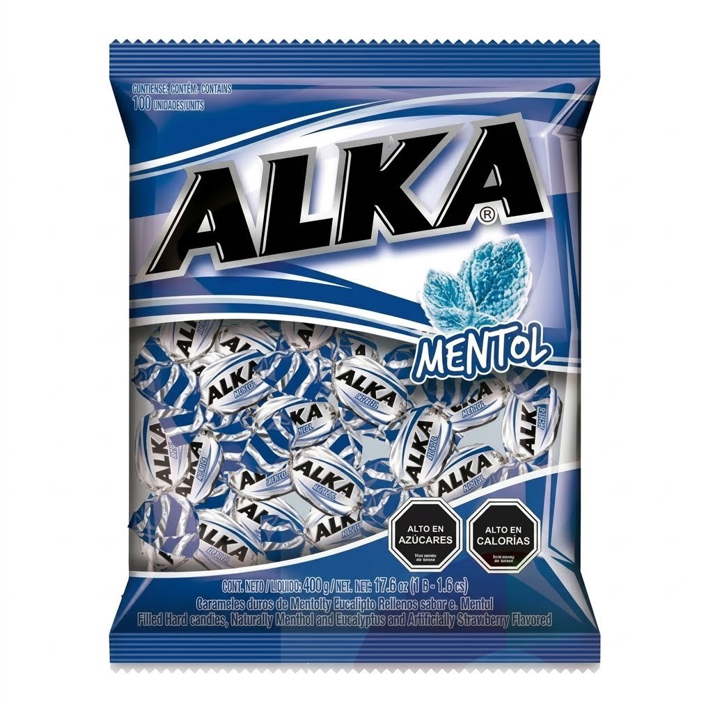 Caramelo Alka Mentol 400 g