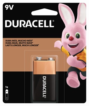 Batería Duracell 9V 1 unidad.