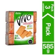 Galletas Pack Vivo Salvadom 585 g Pack 3 un