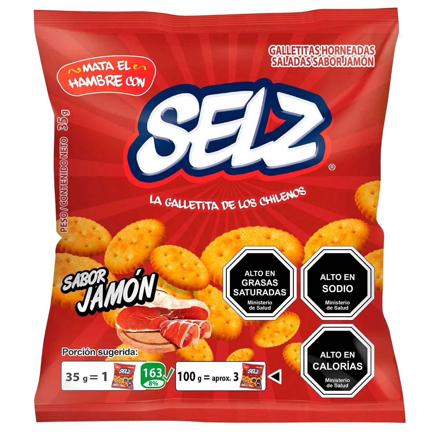 Galletas Selz Mini Jamón 35 grs.