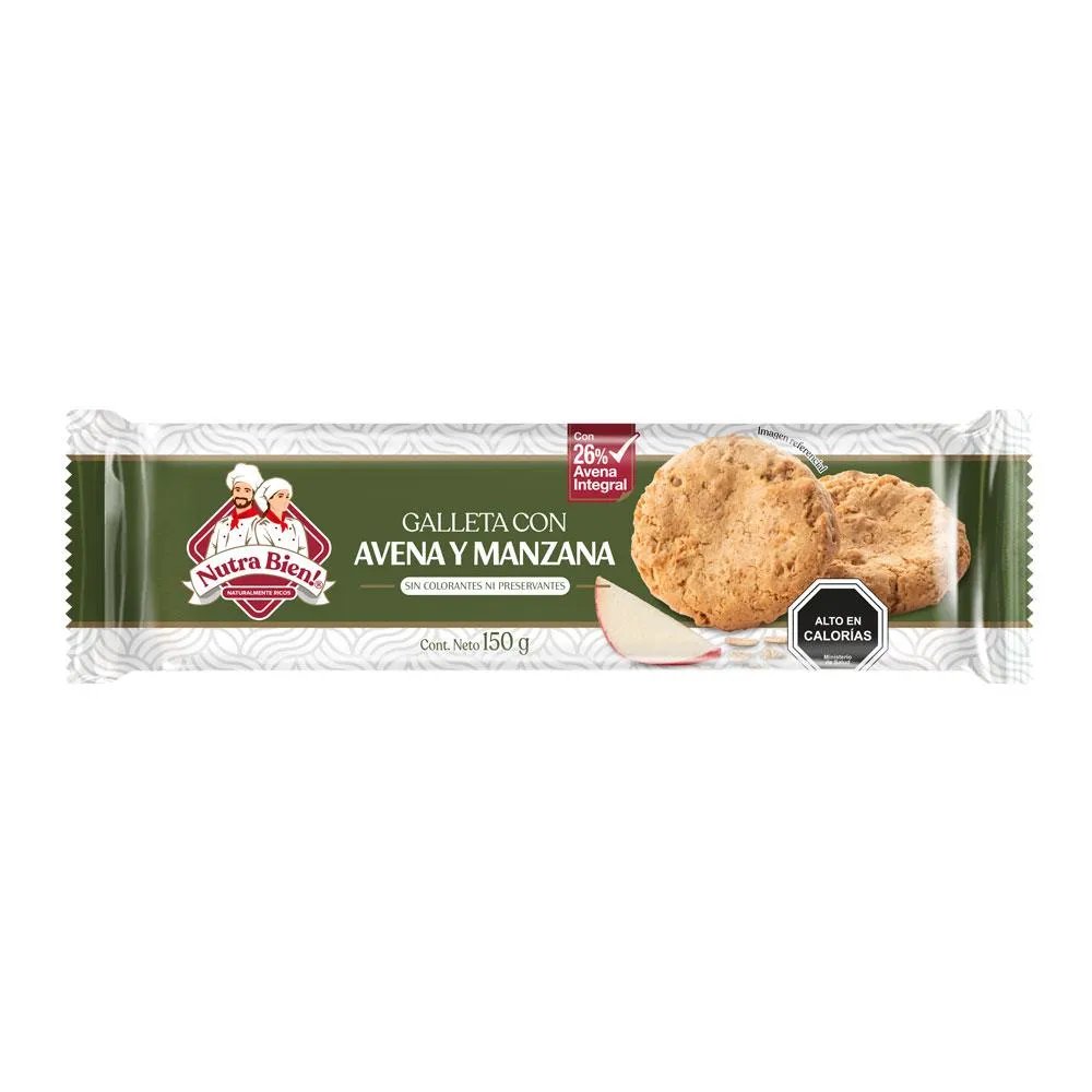 Galleta Nutra Bien Avena Manzana 150 grs.