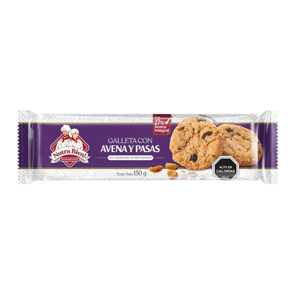 Galleta Nutra Bien Avena Pasa 150 grs.