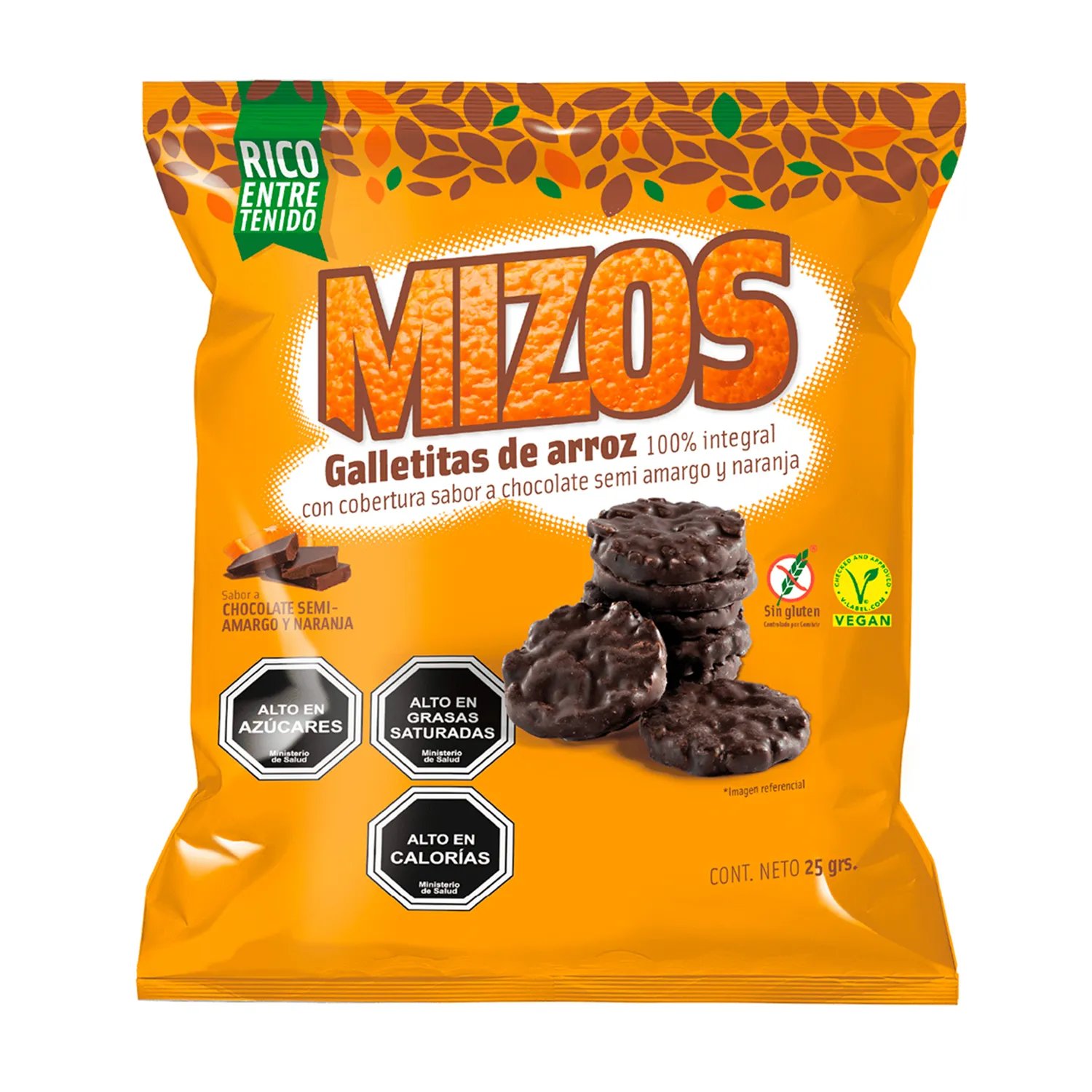Galleta Mizos Chocolate Naranja 25 grs.