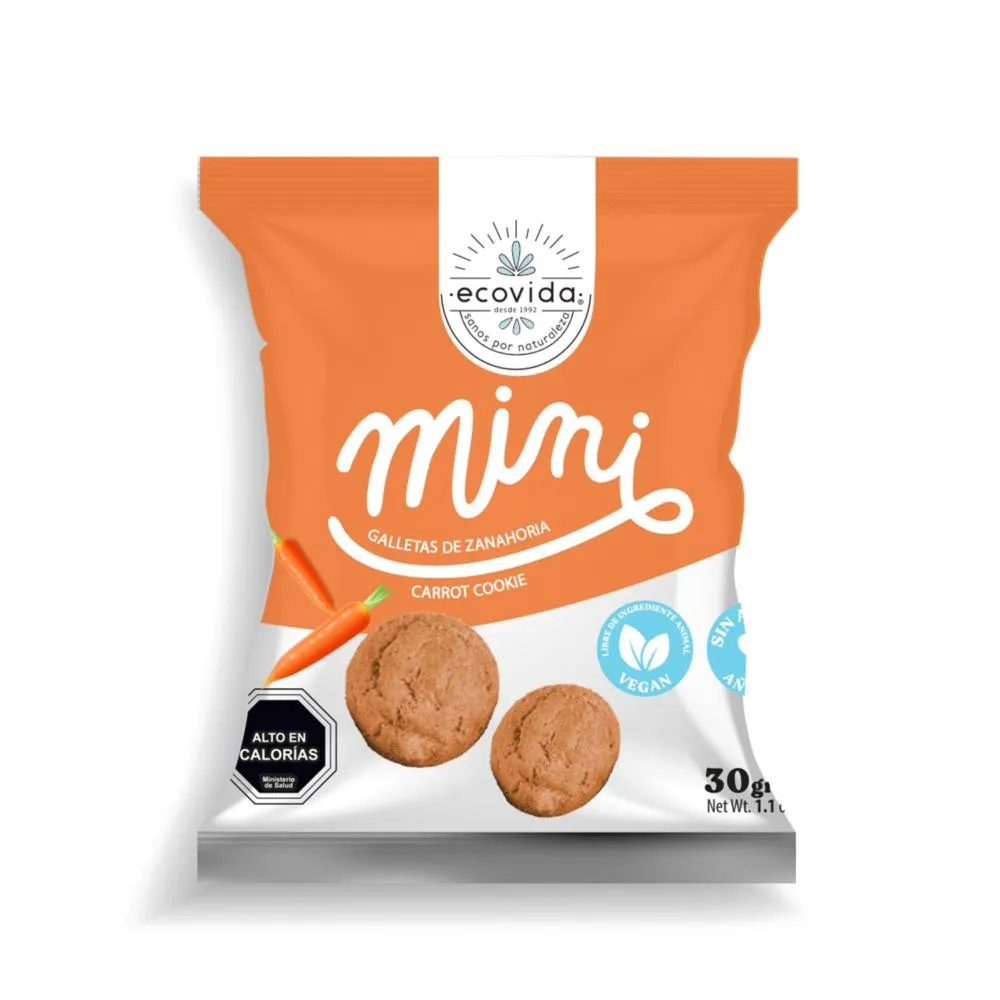 Galleta Mini Zanahoria sin Azúcar 30 grs.