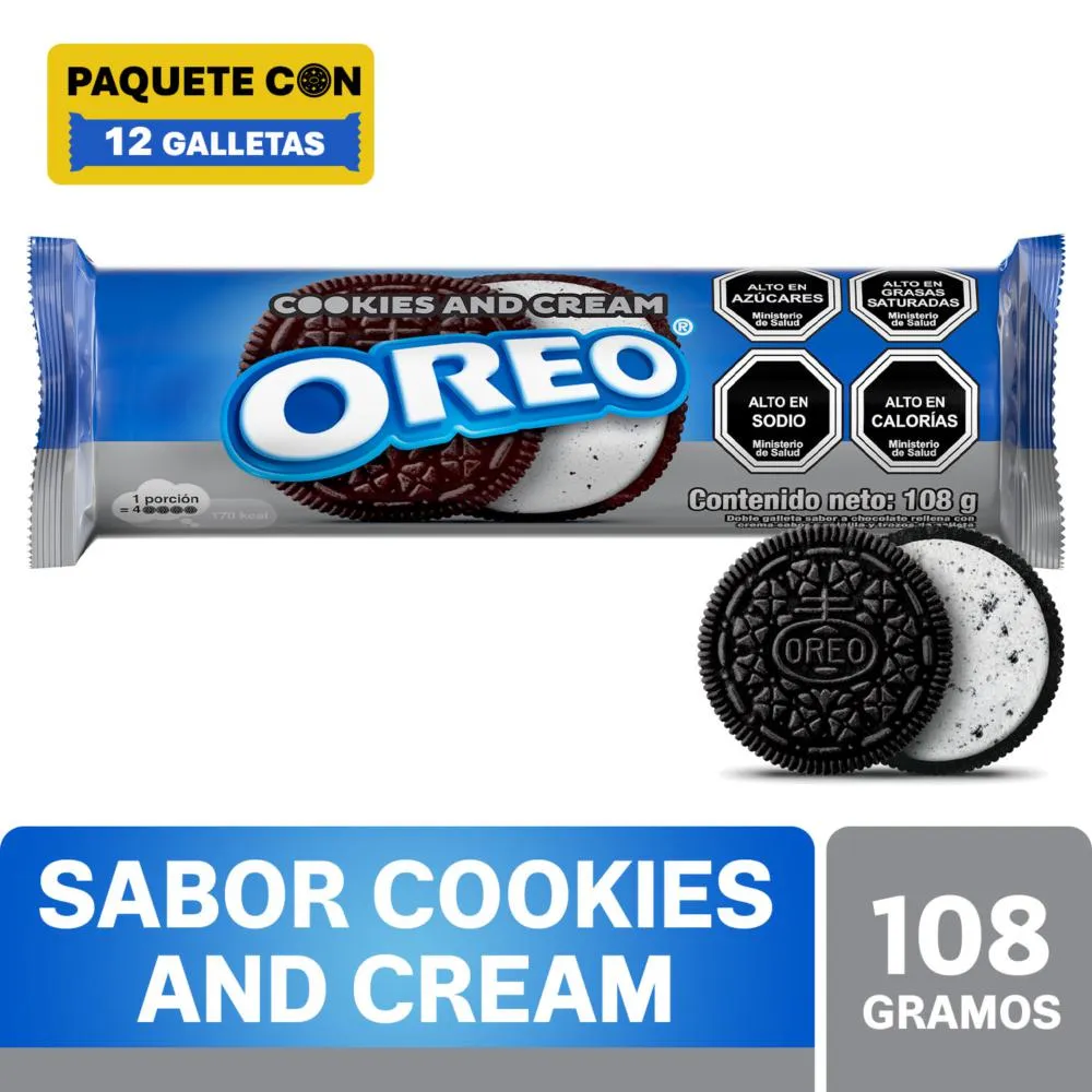 Galletas Oreo Cookies and Cream 108grs.