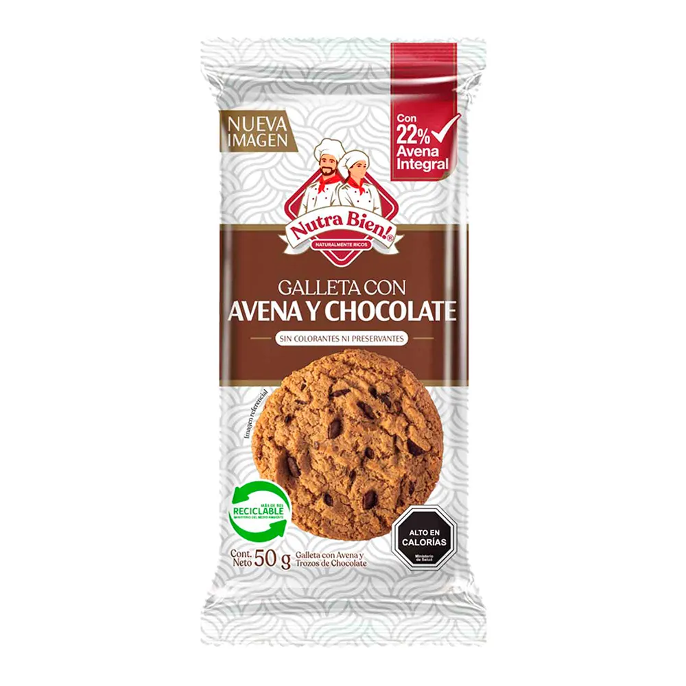 Galletas Avena Chocolate 50 grs.