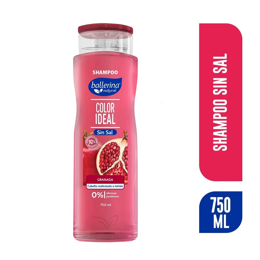 Shampoo Ballerina sin Sal Granada Frasco 750 ml