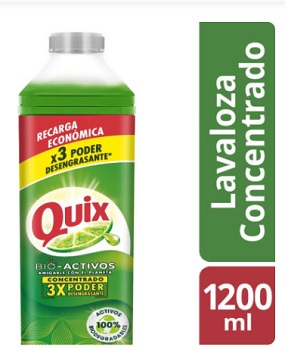 Quix Lava Vajílla Limón Recarga 1.2 L