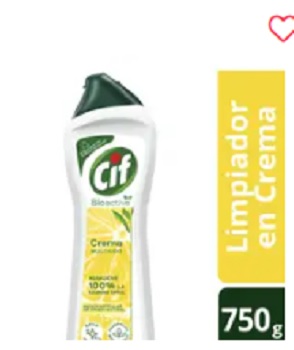 Cif Crema Multiuso Biodegradable Limón Botella 750 ml
