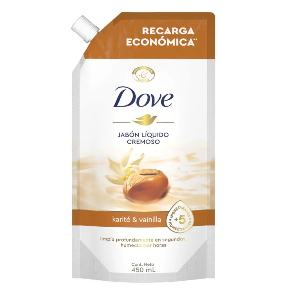 Jabón Dove Líquido Karite Doypack 450 ml