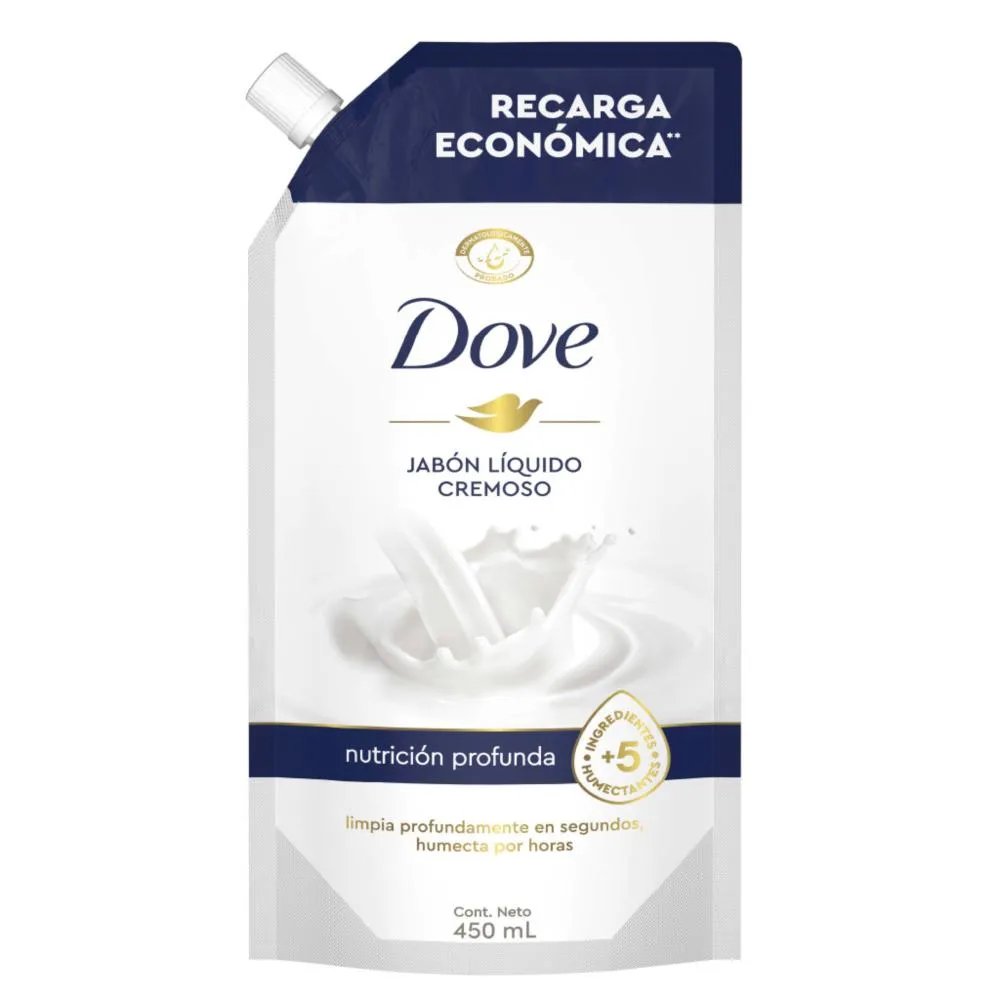 Jabón Dove Líquido Nutrición Profundo Doypack 450 ml