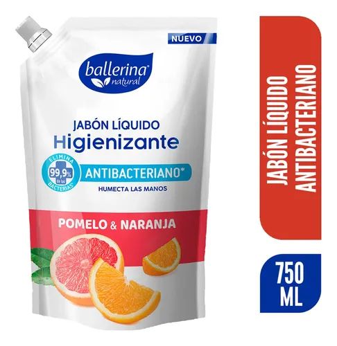 Jabón Ballerina Antibacterial Naranja 750 ml