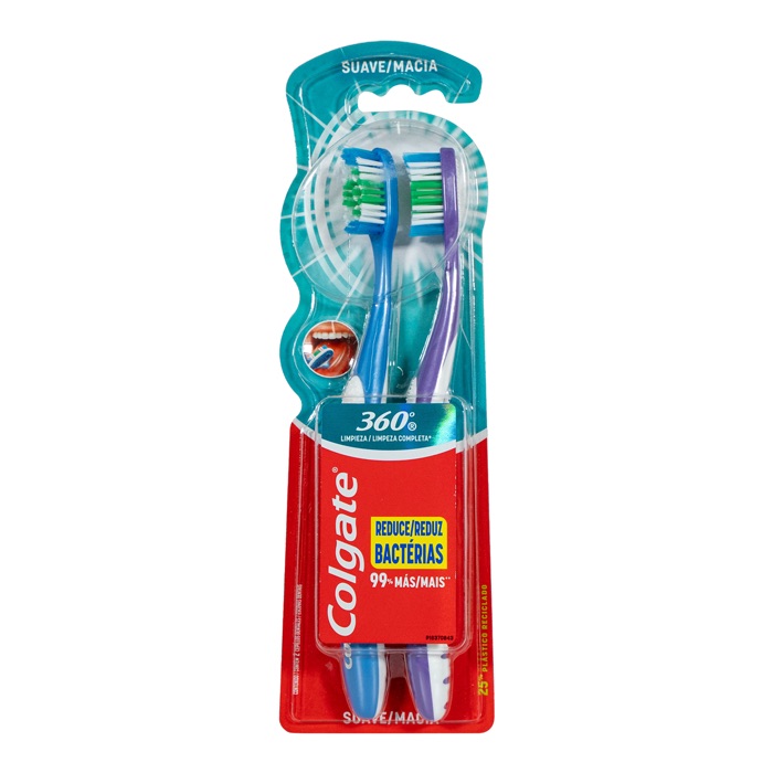 Cepillo Colgate 360 Suave 2 un