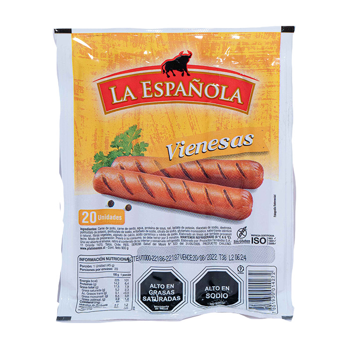 Vienesas La Española 900 grs.