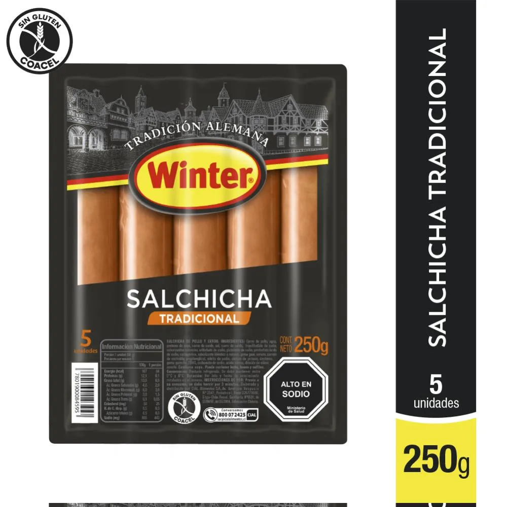 Salchicha Tradicional Winter 250 grs.