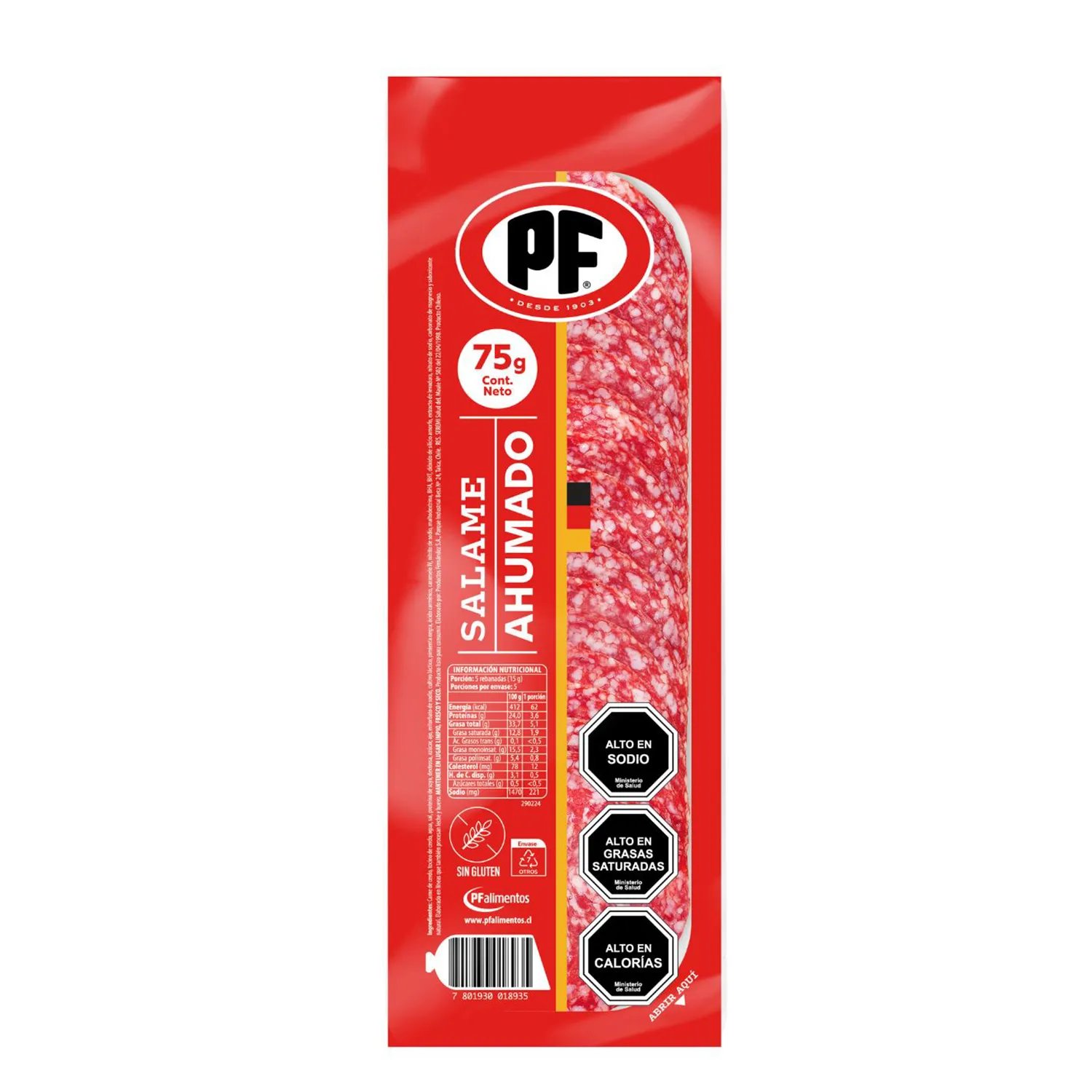 Salame Ahumado Pf 75 grs.