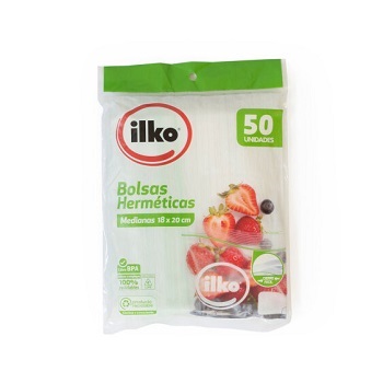 Bolsa Ilko Hermetica Mediana 50 unidades.