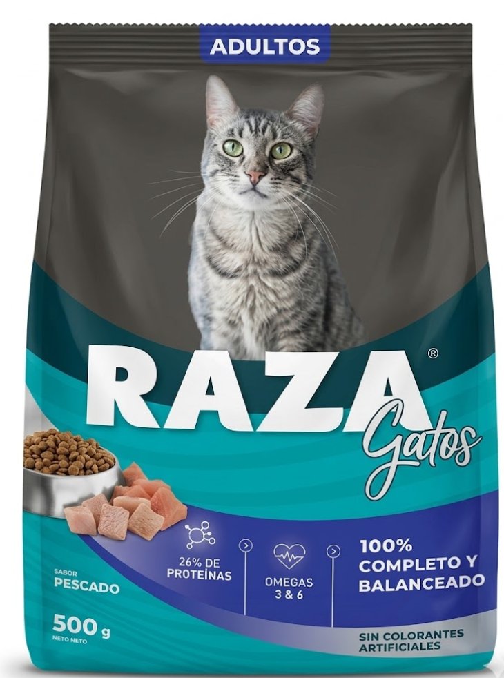 Alimento Raza Gato Pescado 500 grs.