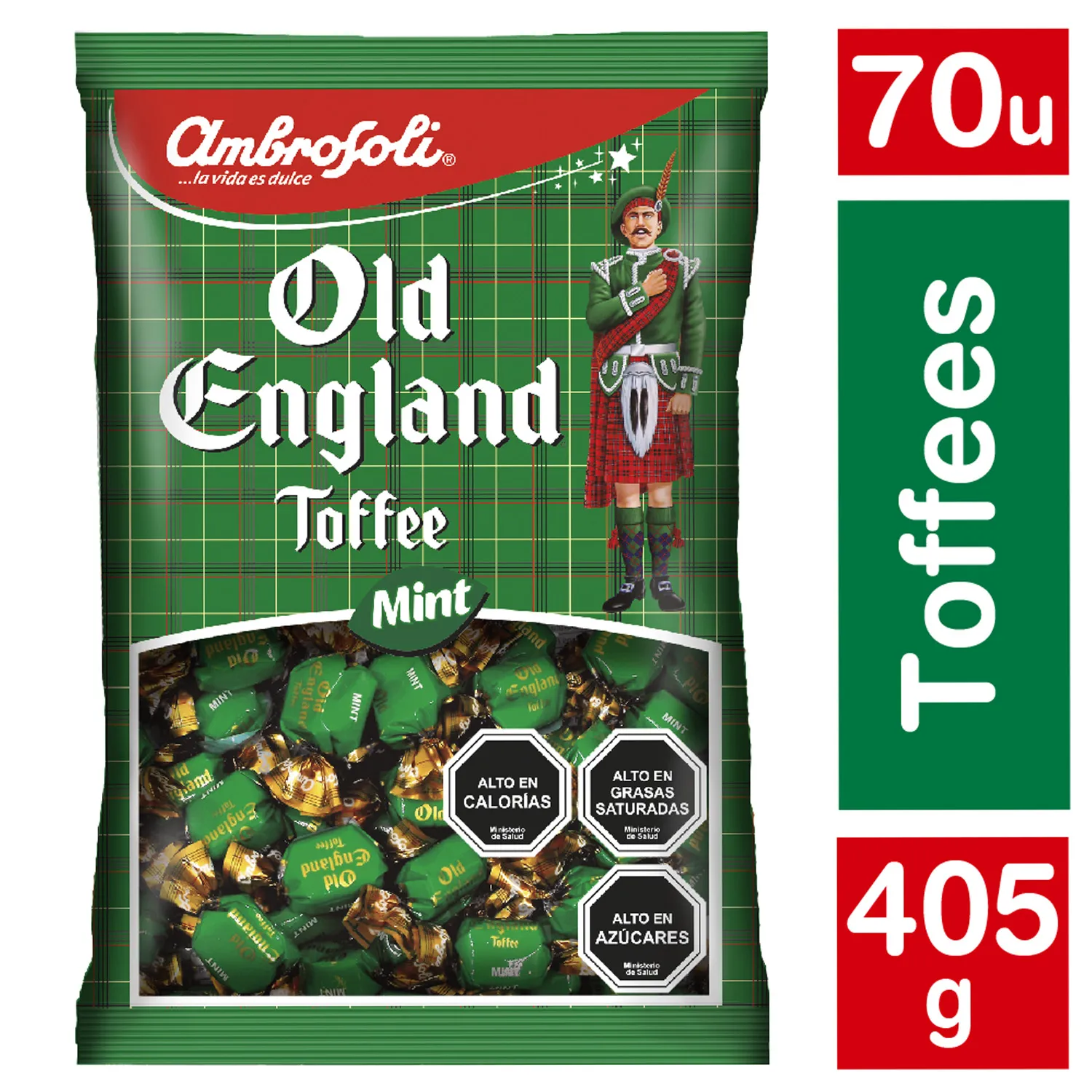 Caramelo Ambrosoli Toffe Mint 405 g