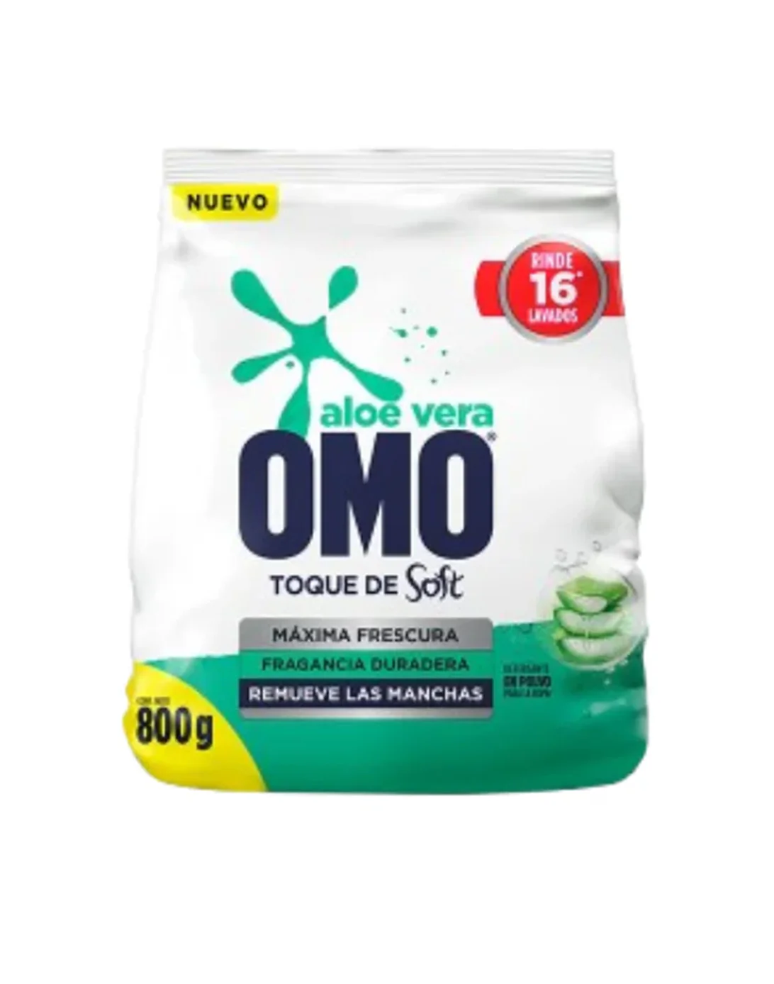 Omo Polvo Aloe Vera Bolsa 800 grs.
