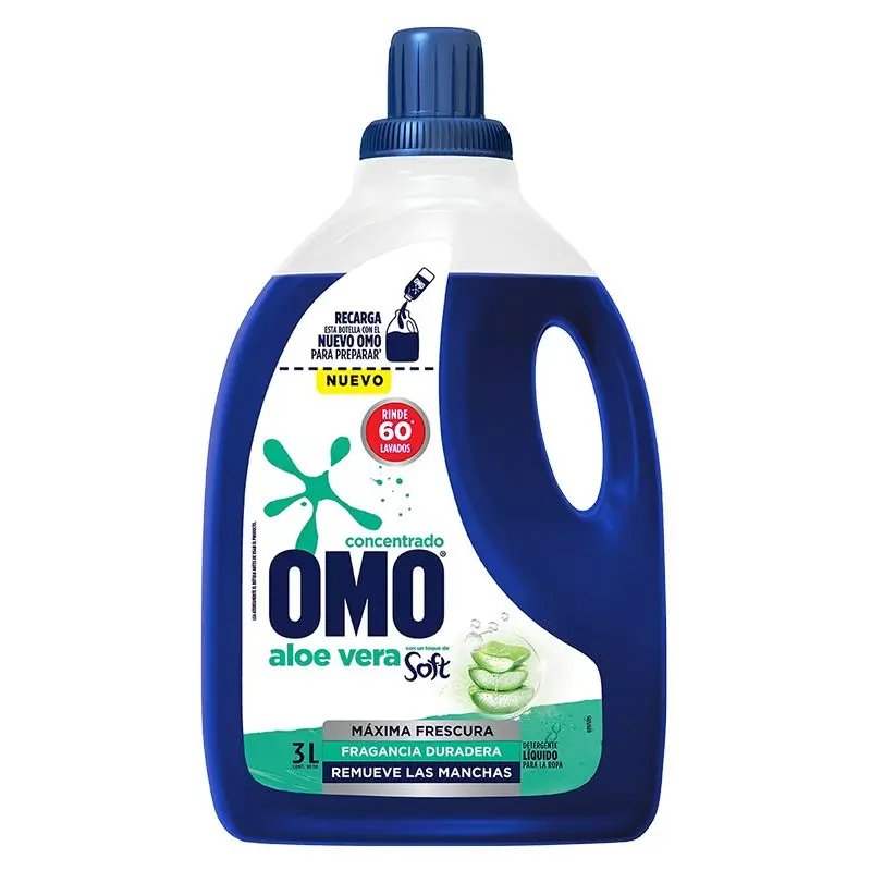 Omo Liquido Aloe Vera Botella 3Lts.
