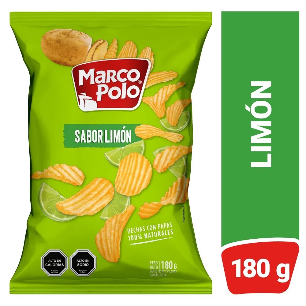 Papas Fritas Marco Polo Limón 180 g