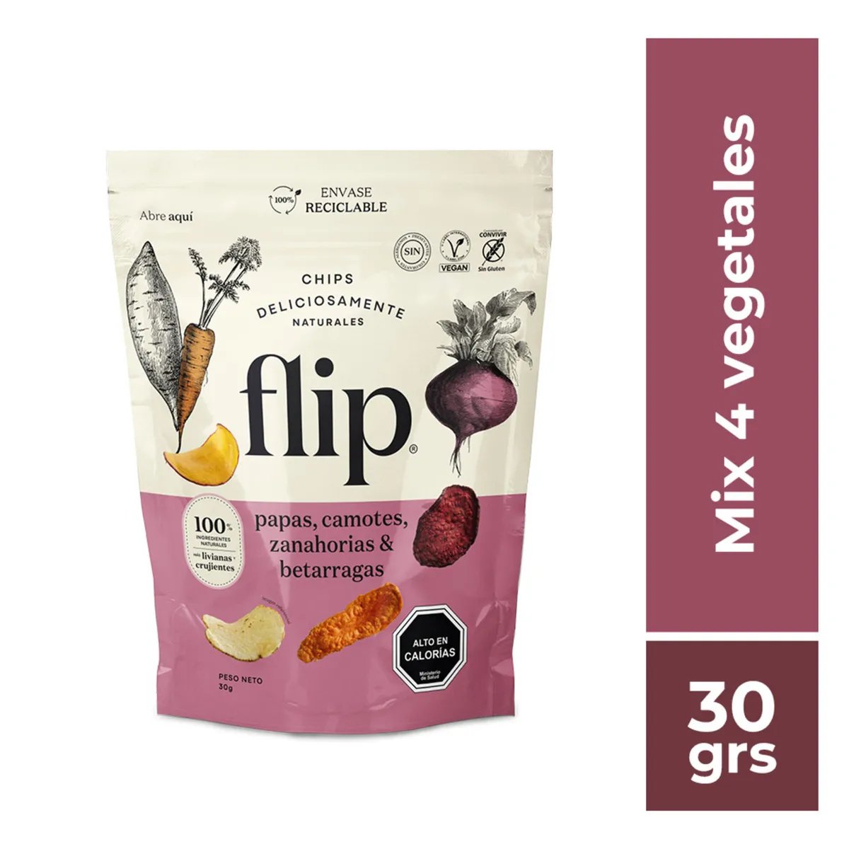 Papa Frita Flip Zanahoria 30 grs.