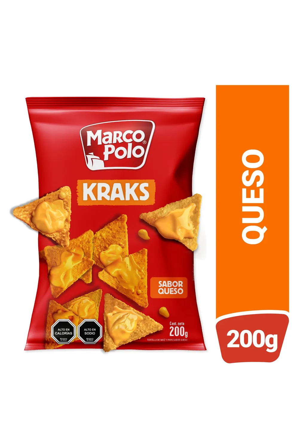 Snack Tortillas Marco Polo Kraks Queso 200 grs.