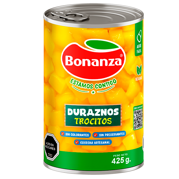 Durazno Bonanza Trocitos 425 grs.
