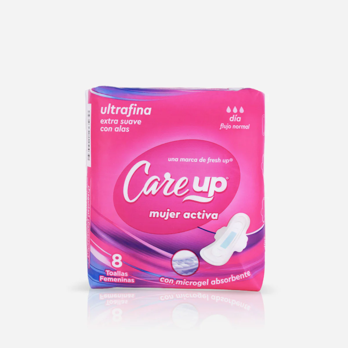 Toalla Higiénica Careup Ultra Fina Día con Alas 8 unidades.
