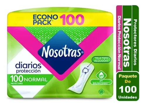 Protectores Nosotras Díario 100 unidades.