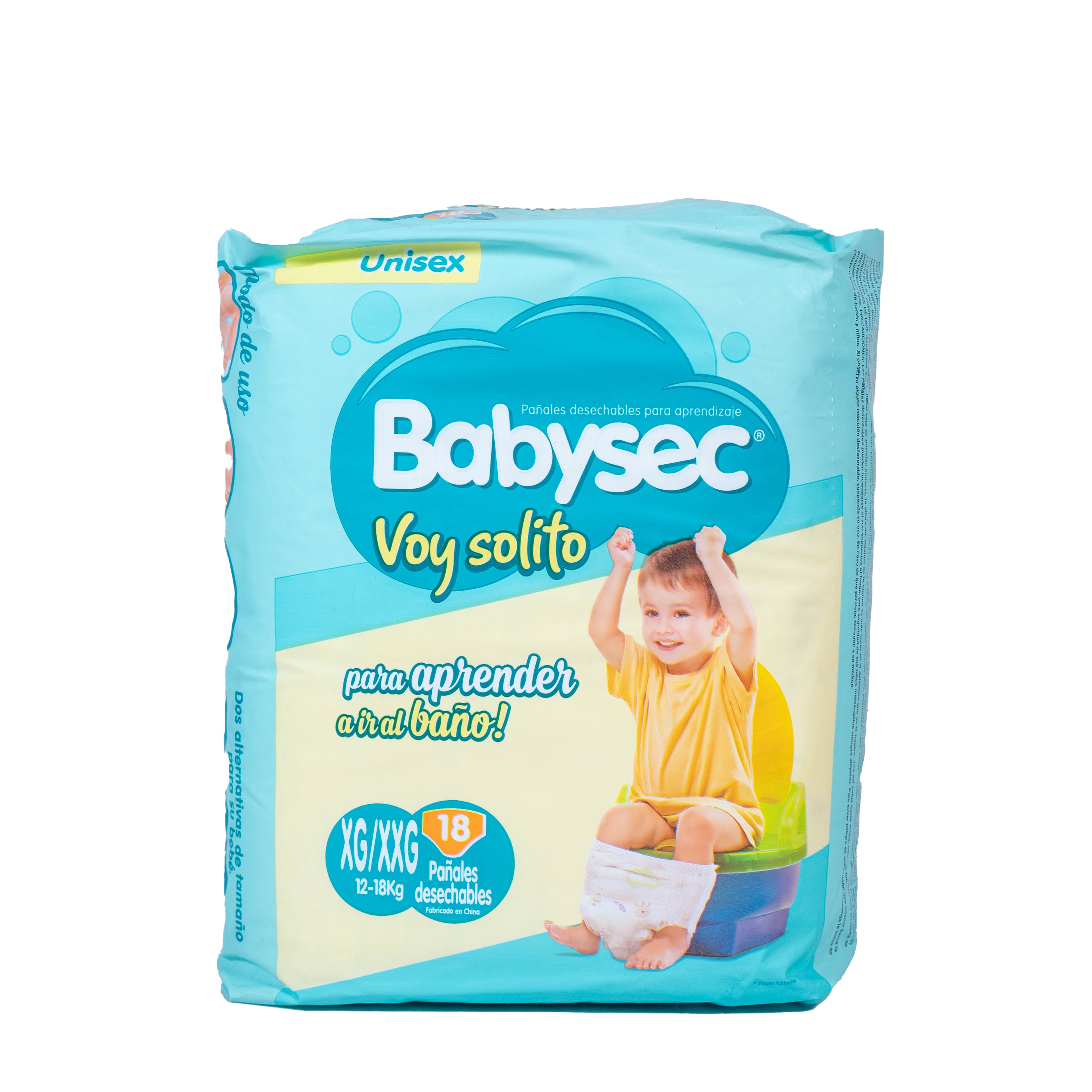 Pañal Babysec Voy Solito Xg 18 unidades.