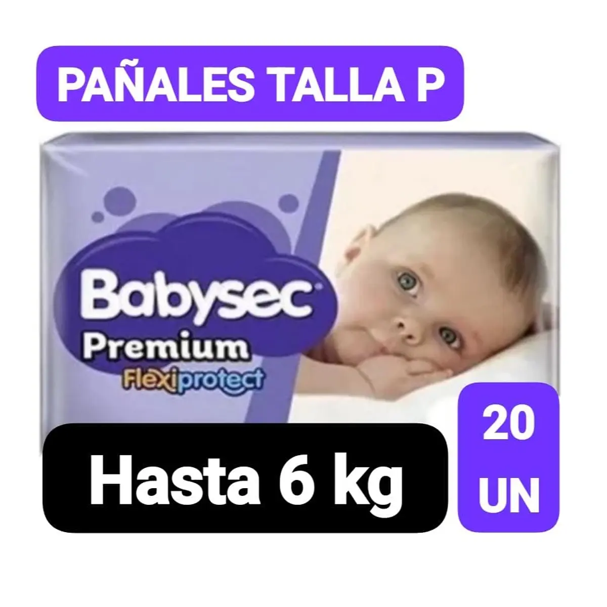 Pañal Babysec Premium P 20 un