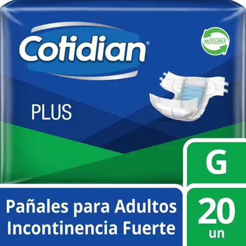 Pañal Cotidian Plus G 20 unidades.