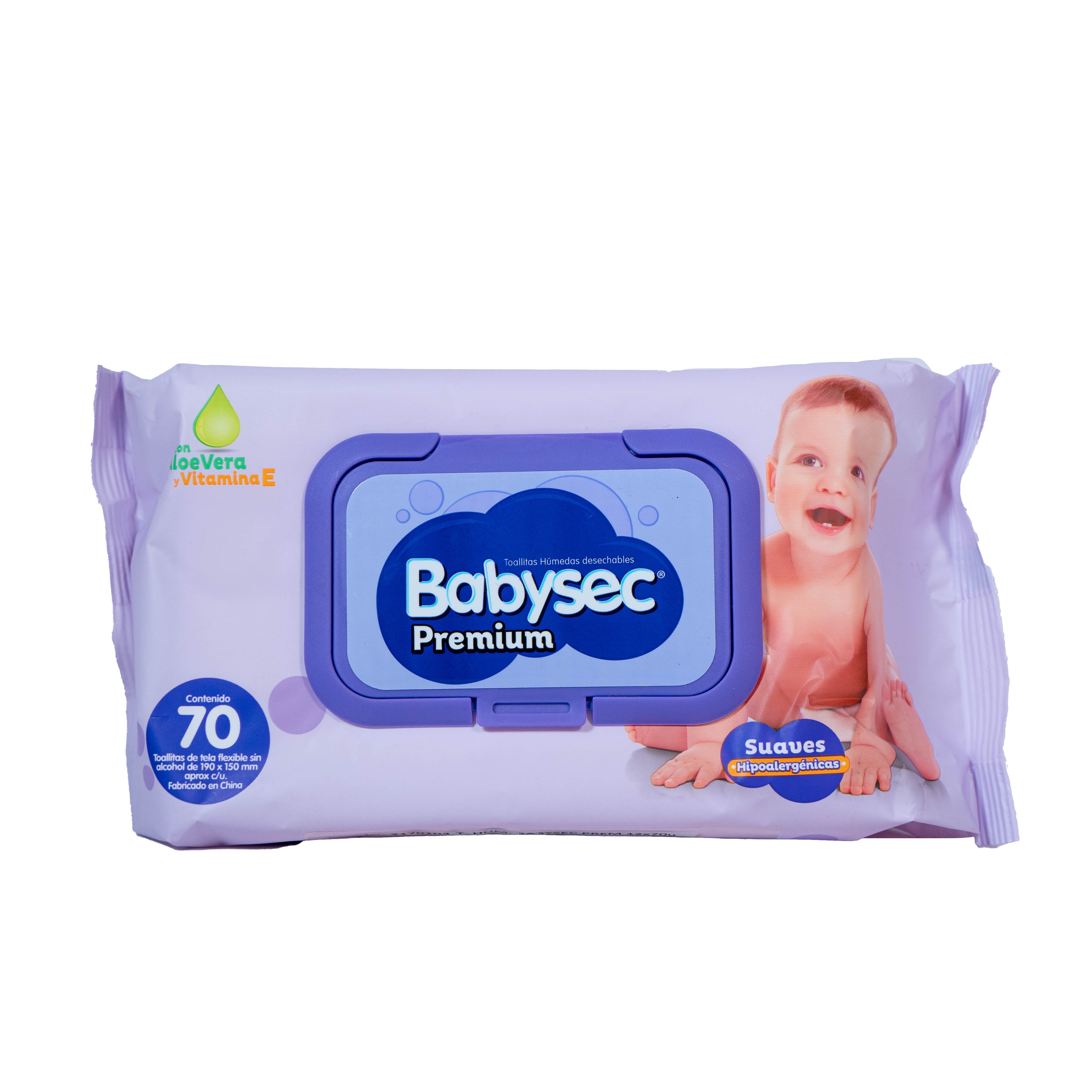 Toallas Húmedas Babysec Premium 70 unidades.