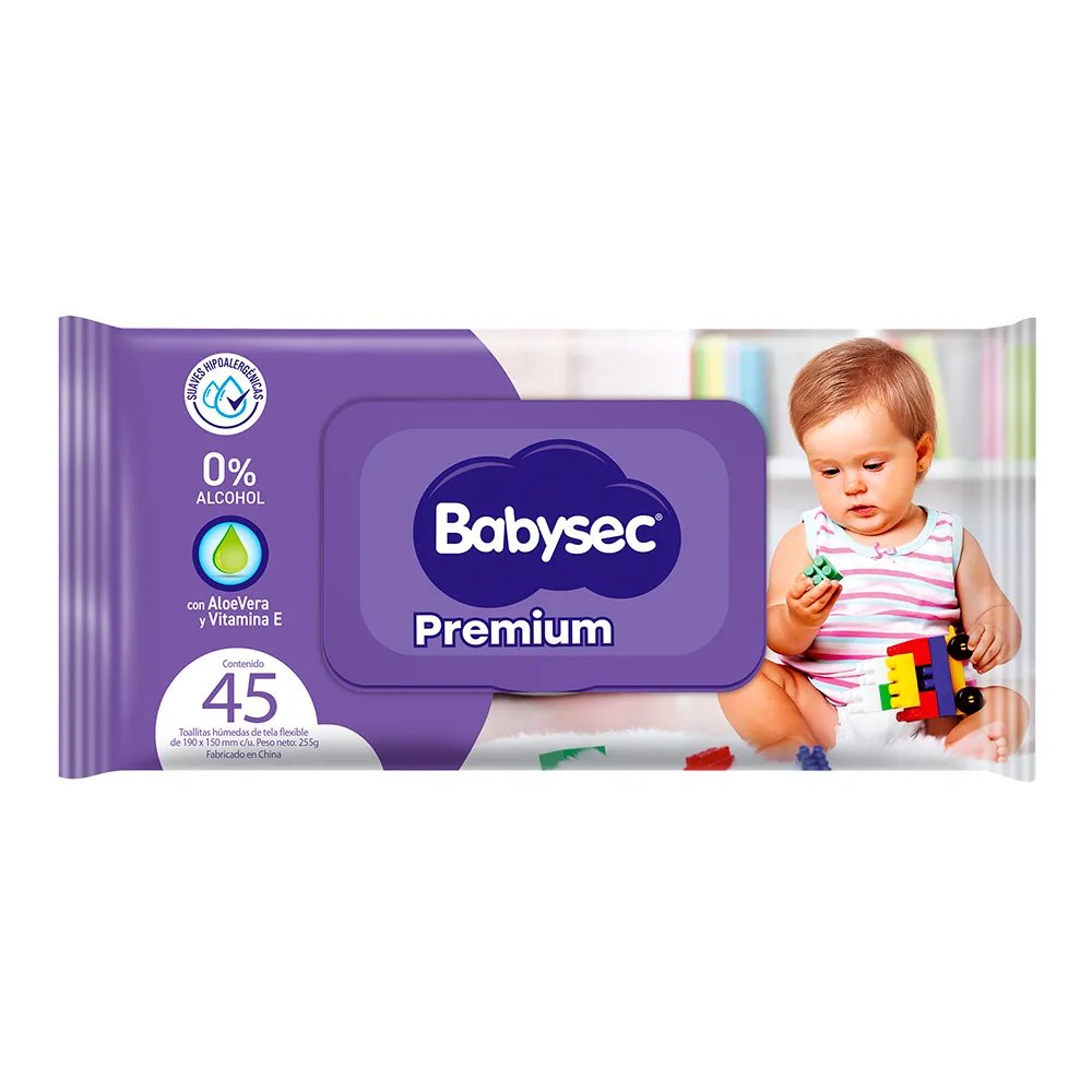 Toallas Húmedas Babysec Premium 45 un
