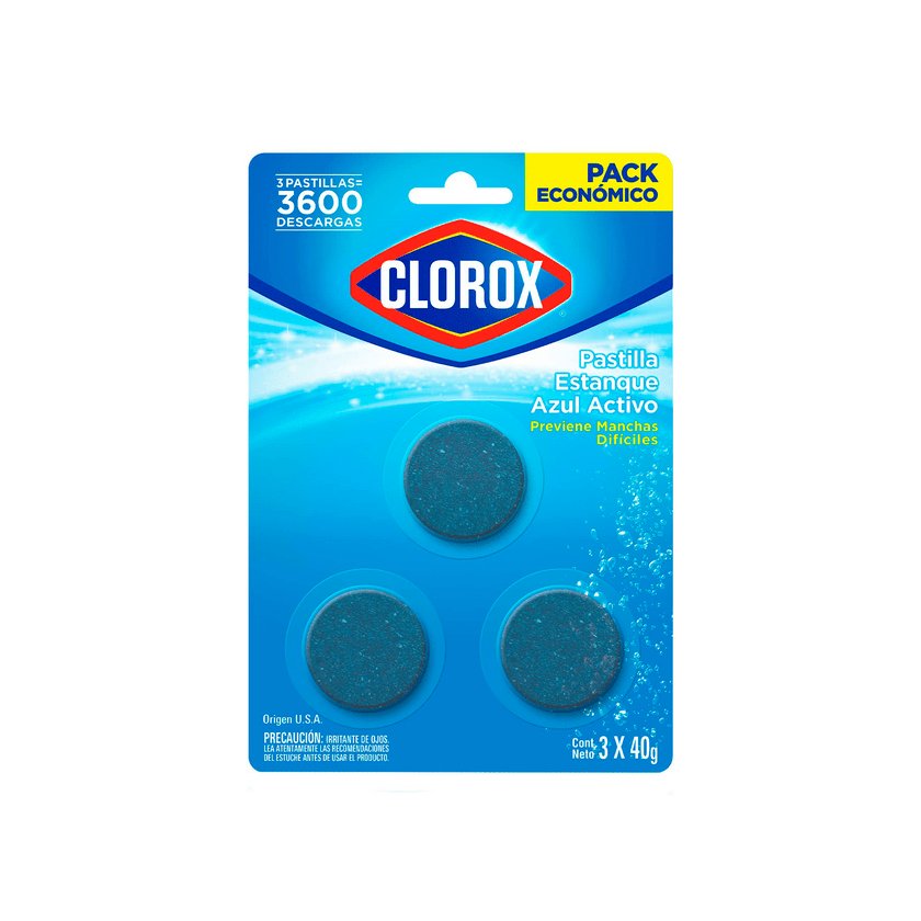 Clorox Pastilla de Estanque Azul 40 g 3 un 