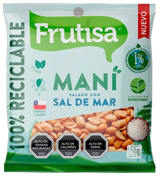 Snack Frutisa Maní Sal de Mar 150 g