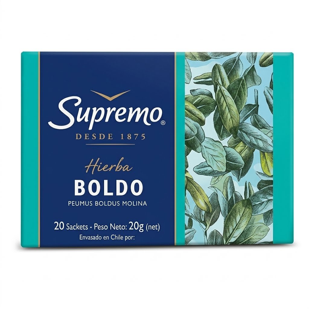 Hierba Supremo Boldo 20 unidades.