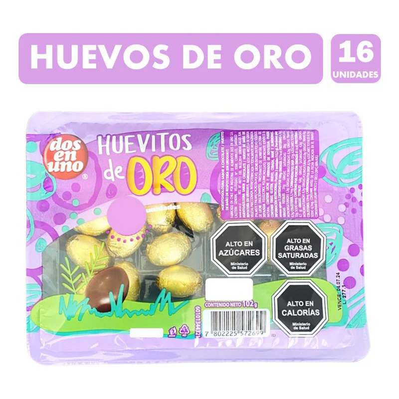 Bandeja Dos en Uno Huevito Oro 2en1 16 un