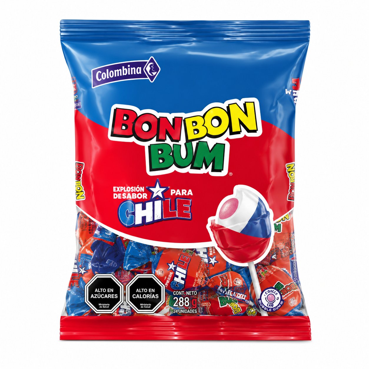 Chupete Colombina Bon Bon Bum Chile 24 un