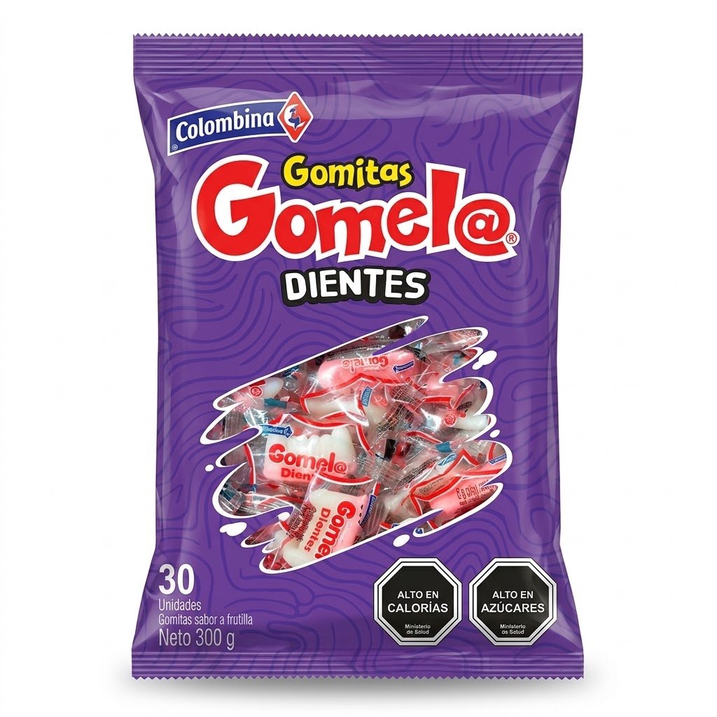 Halloween Colombina Gomela Dientes 50 un